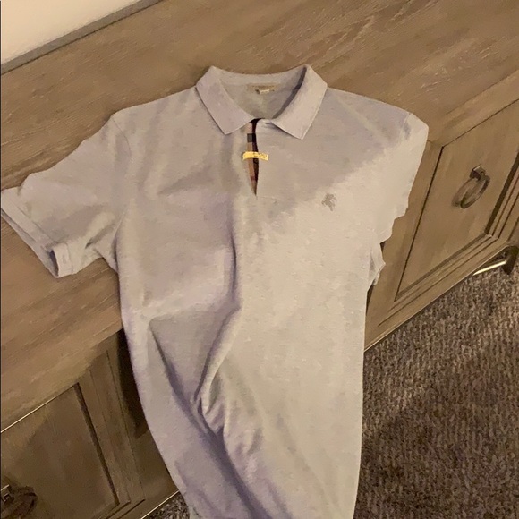 burberry grey polo shirt